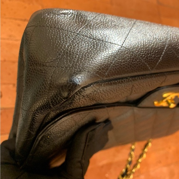 Chanel double flap bag quilted caviar jumho - Picture 11 of 17